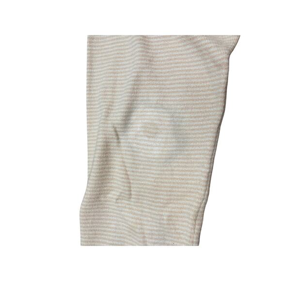 Vintage Gloria Sachs Women's M 100% Cashmere Peach Stripped Milkmaid 3/4 Sweater - Picture 4 of 5